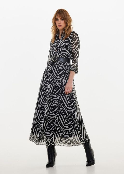Zebra print maxi φόρεμα!